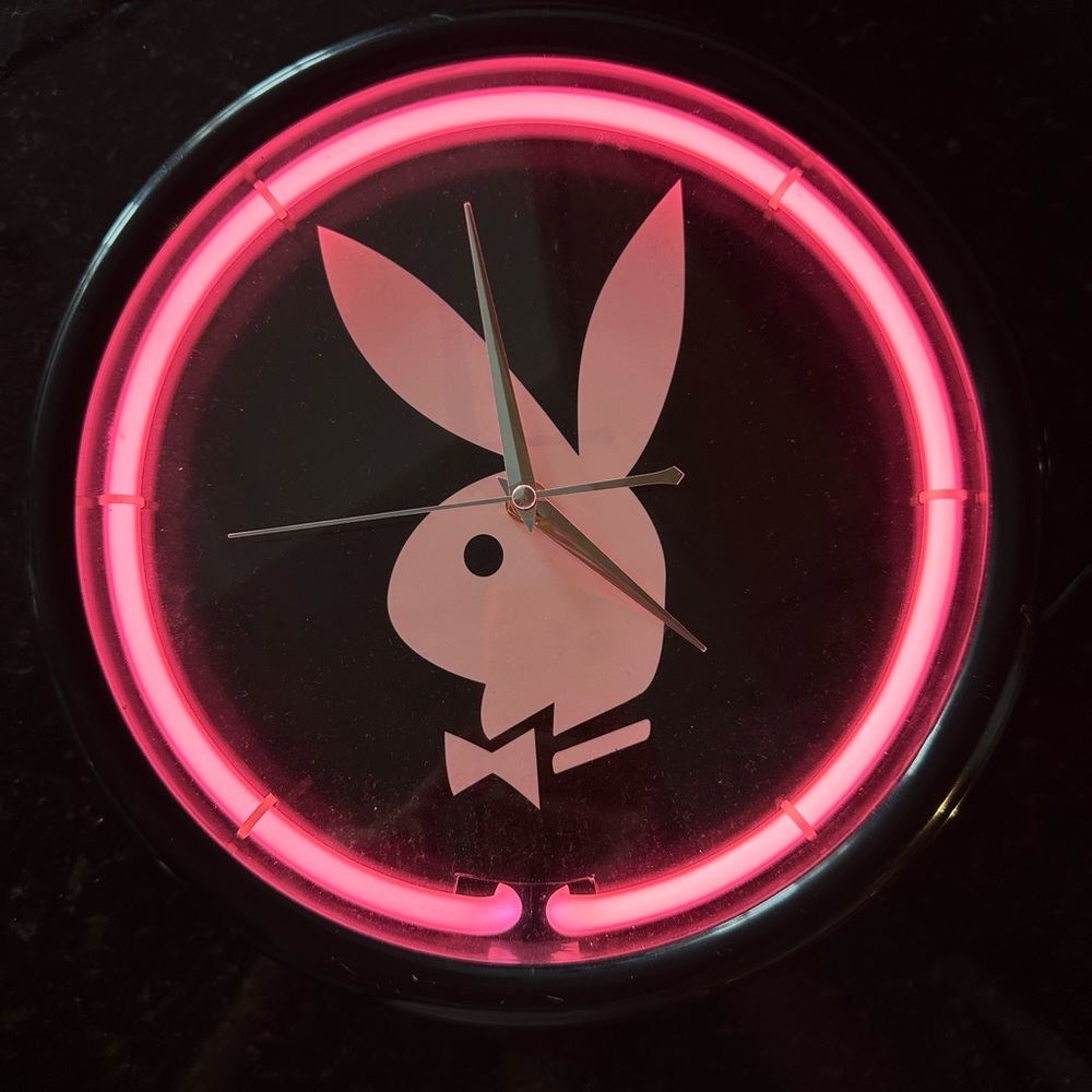 PLAYBOY Pink Neon Clock